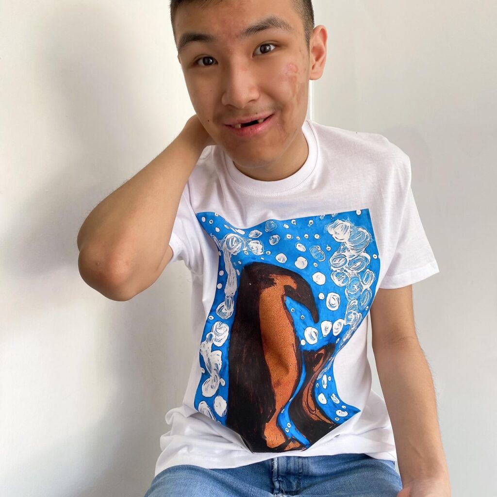 Joshua in Penguin Shirt